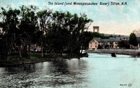 Tilton, New Hampshire, USA - The Island (and Winnepesaukee River) Tilton, N.H.