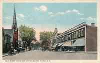 Tilton, New Hampshire, USA - Main Street from Post Office Square, 1918