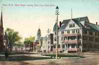 Tilton, New Hampshire, USA - Main Street looking West from Post Office, 1908
