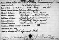 Frederick Whiting TIMMERMAN - 1915 Birth Vermont Vital Records, 1909–2008. (From microfilmed records. Online database: AmericanAncestors.org, New England Historic Genealogical Soc