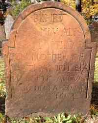 Bennet TRITTON - Grave Inscription: Benet Stanly alias Benet Welltarton mother of Nathaniel Stanly born August 1, 1609 deceased Jan. 1664
