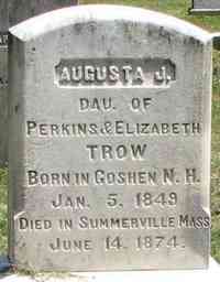 Augusta J. TROW - Grave