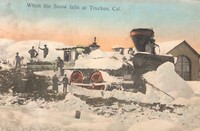 Truckee, California, USA - When the Snow falls at Truckee, Cal.