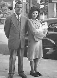 Irene TREMBLAY - Raymond Tremblay, Dot Tremblay (Bishop) and baby Irene