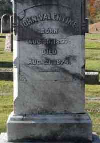 John VALENTINE - Grave