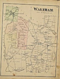 Waltham, Vermont, USA - Waltham, Vermont, USA - 1871 map of Waltham