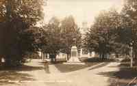Warner, New Hampshire, USA - Soldiers Monument & Baptist Church, 1913