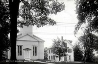Warren, Maine, USA - Baptist Church and High School