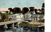 Warren, Maine, USA - Georges River and Main St. looking East