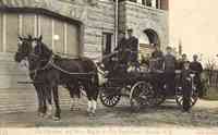 Warsaw, New York, USA - Warsaw, New York, USA - Chemical and Hose Wagon of Fire Department, Warsaw, N.Y.