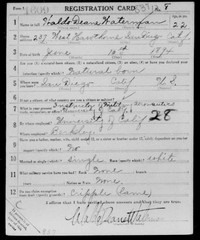 Waldo Dean WATERMAN -