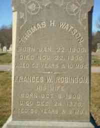 Thomas Hazard WATSON - Grave