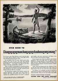 Webster, Massachusetts, USA - Electric Light and Power Companies, 1947 ad