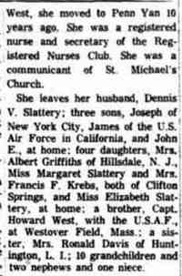 Hazel Adele WEST - The Geneva Times Geneva, New York Tuesday, June 25, 1963