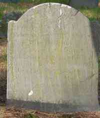 Rebecca WHEELER - Grave  Inscription: Here lyes ye Body of Mrs. Rebekah Page Wife to Mr John Page Who Died July ye 12 1755 Aged 43 Years. Also Susanna Page their