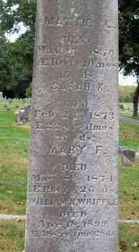 Mary Frances WHIPPLE - Grave