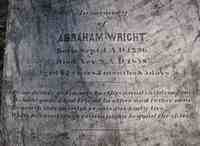 Abraham WRIGHT - Grave  In Memory Of Abraham Wright Born Sept 4th A.D. 1796 Died Nov 9th A.D. 1838 Aged 62 years 2 months and 5 days Inscription: Come hither 